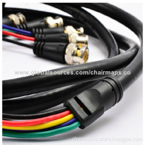 VGA to 5 BNC Monitor Cable with 1.8-50m, Gold-plated